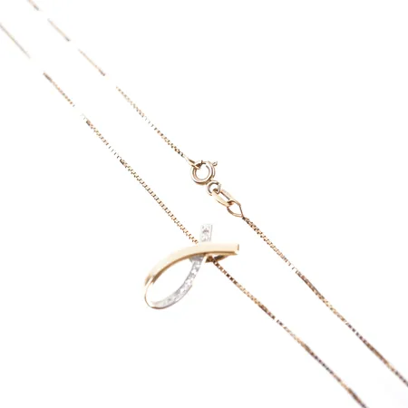 Collier m hänge, venezia, 42,5cm, bredd 1,5mm, hänge 20mm x 10mm, 18k Vikt: 4 g