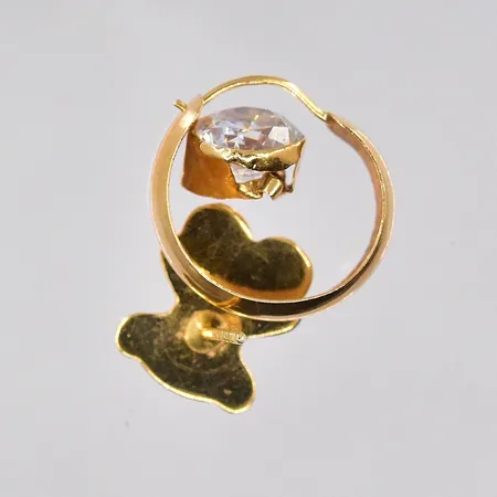 Diverse defekt guld, sten, 18K Vikt: 1,7 g