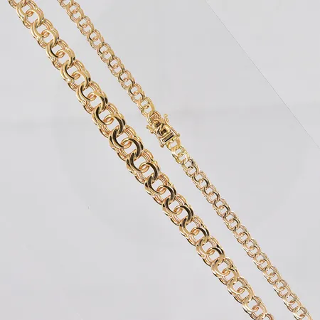Collier doserad Bismarck, 43cm, bredd 5-10mm, 18K Vikt: 27,7 g