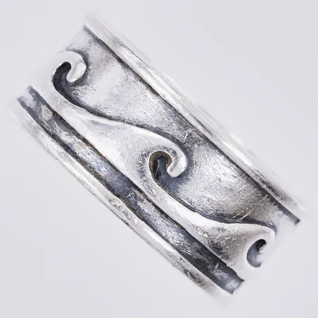Ring, stl. 17¾, bredd: ca 10mm, mexico, silver, 925/1000 Vikt: 6,8 g