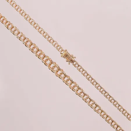 Collier Bismarck, 45cm, bredd:4-6mm, fint skick, 18K 18,0g.