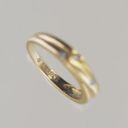 Ring med briljant/1 saknas 18k 3,2 gr Ø 18 mm, 40593:3 au 1910 Vikt: 3,2 g
