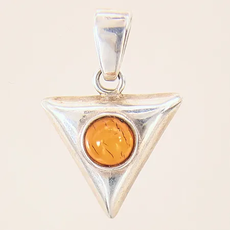 Hänge med bärnsten, 27x18mm, silver 925/1000 Vikt: 1,9 g