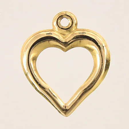 Hänge, hjärta, 13x11mm, saknar ögla, 18K Vikt: 0,2 g