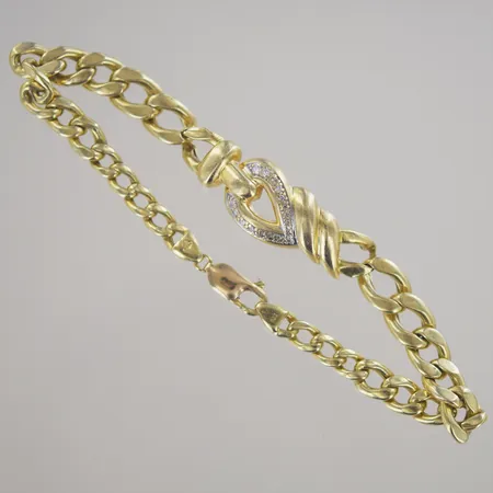Armband med diamanter 0,23ct i set, längs 22 cm bredd 6-12 mm, 18k Vikt: 18,6 g