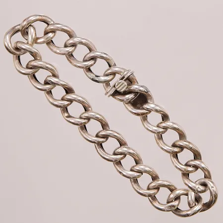 Armband, 18cm, bredd:10mm, ihålig design, små bucklor, 830/1000 Silver 11,1g.