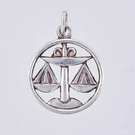 Hänge, vågen, Ø 15mm, silver, 925/1000 Vikt: 1,5 g