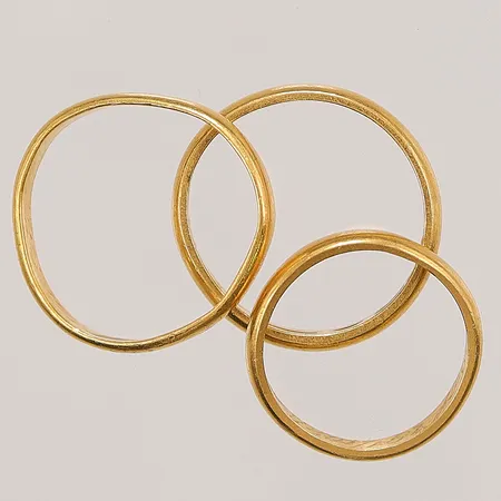 3 Ringar, gravyr, 23K 15,2g.