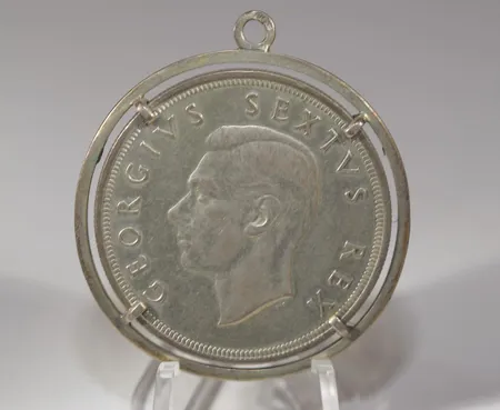 Silvermynt Syd Africa 5 Shillings Vikt: 32,1 g