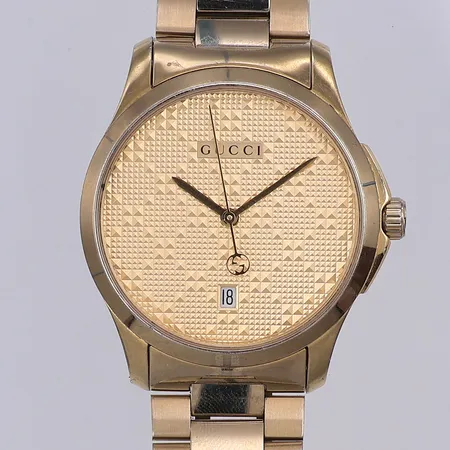 Armbandsur Gucci, quartz, Ø38mm, datum, nr 126.4, står still, länkat armband Vikt: 0 g