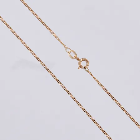 Kedja Pansar, längd ca 50,5cm, bredd ca 1mm, 18K Vikt: 3 g