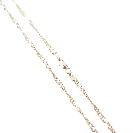 Halskedja, 48cm, bredd 3mm, 14k Vikt: 5,8 g