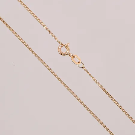 Kedja pansar, 38cm, bredd:1mm, 18K 2,3g.