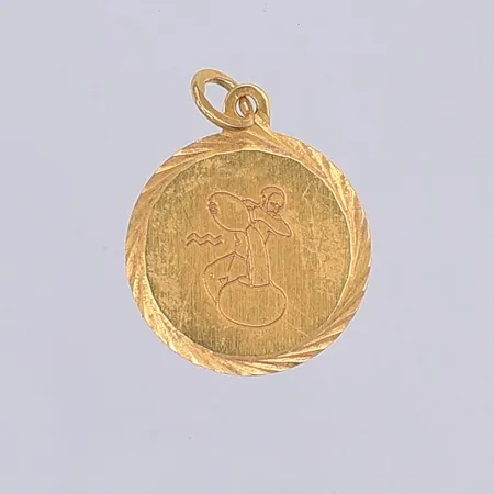 Hänge, vattumannen, 22mm, 18K Vikt: 1,1 g