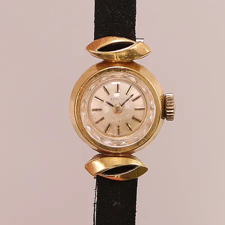 Damur Zenith 18K, 15mm, manuell, läderband ej original.