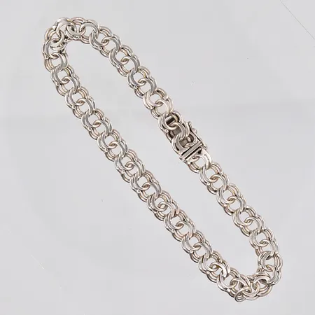 Armband Bismarck, 20cm, bredd, 7mm, sliten, 830/1000 silver Vikt: 12,1 g