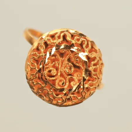 Ring justerbar storlek18-19, bredd 3-15mm, 21K Vikt: 2,6 g