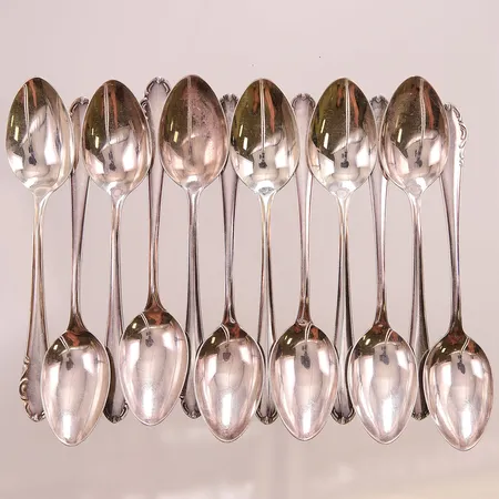 12 Kaffeskedar, 12,5cm, HAGA, 830/1000 Silver 174,2g.