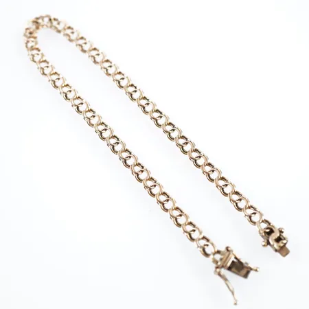 Armband, bismarck, 17cm, bredd 4mm, 18k Vikt: 4,3 g
