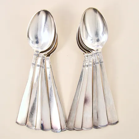 Bordsskedar 12st, modell Rosenholm, längd 18,2cm, GAB, silver 830/1000 Vikt: 505,9 g
