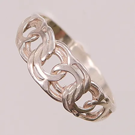 Ring Bismarck, Ø19, bredd:7mm, 925/1000 Silver 1,7g.
