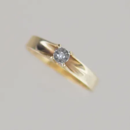 Ring med diamant 0,01ct, Ø 15,75 mm, vitguld 18k Vikt: 1,5 g