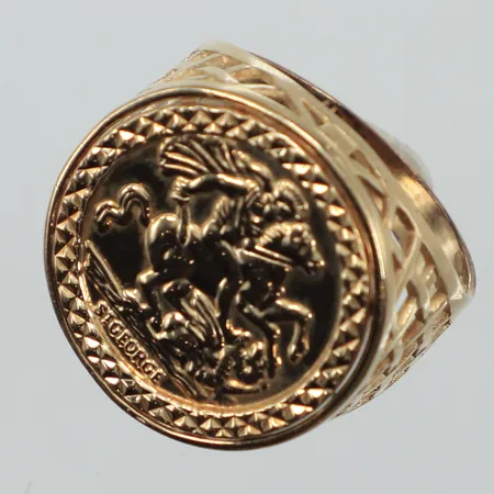 Klackring mynt, stl 20, bredd 3,7-22mm, 9K  Vikt: 4,5 g