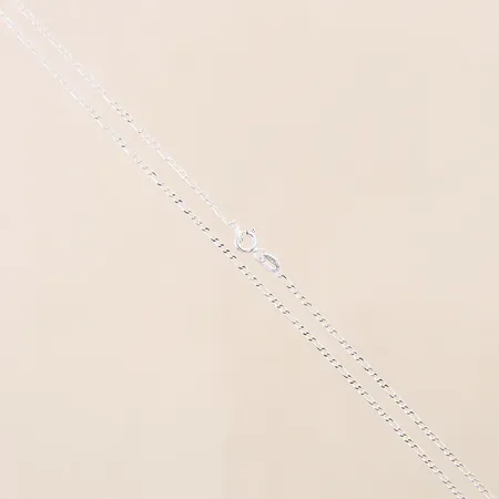 Kedja Figaro, längd 48cm, bredd 1,3mm, skadad länk, silver 925/1000 Vikt: 1,7 g