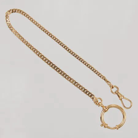 Klockkedja, 15cm, länkbredd 3,6mm, 18K,  Vikt: 10,2 g