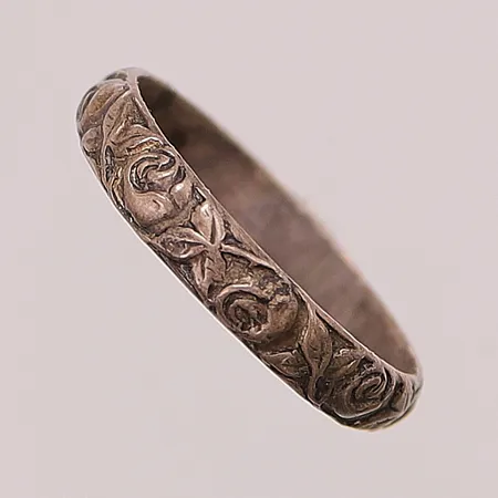 Ring, Ø17¾, blomsterdekor, , 830/1000 Silver 1,7g.