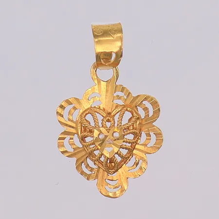 Hänge, genombrutet mönster, 17mm, 18K Vikt: 0,6 g