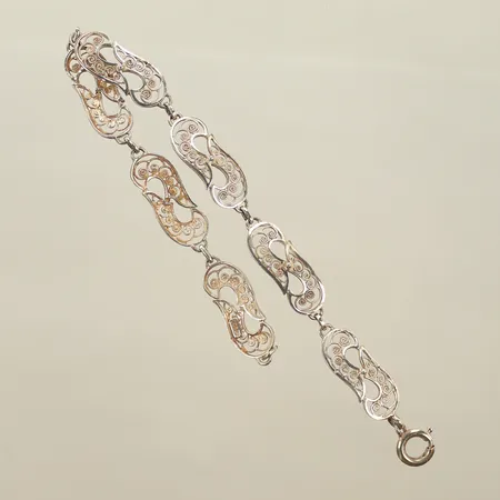 Armband, längd, ca 19,5g, bredd 1-9mm, Silver, 5,8g  