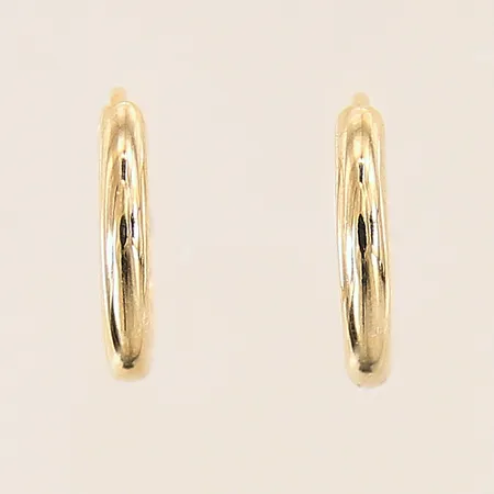 Ett par örhängen, creoler, Ø12mm, bredd 2mm, 14K Vikt: 1 g