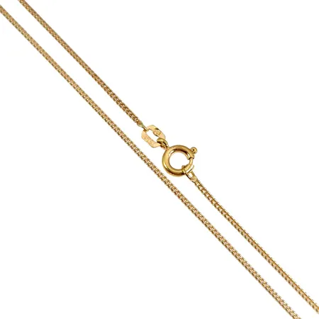 Halskedja Pansar, 18K guld, svensk kontrollstämpel, längd 42,5 cm, bredd 1 mm, fint skick Vikt: 2,4 g