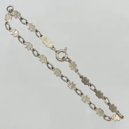 Armband, elefanter, längd 16cm, bredd 3,6mnm, Italy, 925/1000 silver Vikt: 2,6 g