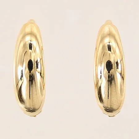 Ett par örhängen, creoler, Ø12mm, bredd 1,8-3,7mm, 14K Vikt: 1,3 g
