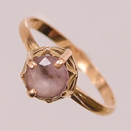 Ring, Ø19½, vit sten, 14K 2,5g.