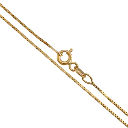 Halskedja Venezia, 18K guld, tillverkarstämpel NG, längd 50,0 cm, bredd 0,8 mm, fint skick Vikt: 2,4 g