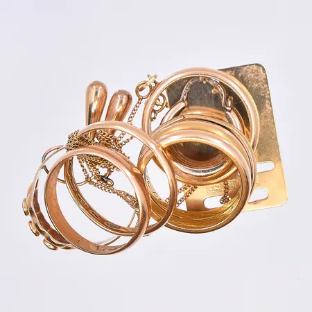 Diverse guld, 18K. Vikt: 28,4 g