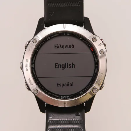 Smartwatch, multifunktionsklocka Garmin Fenix 6, 46mm, stål/gummi, laddkabel.