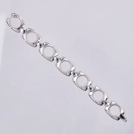 Armband, längd: ca 18,8cm, bredd: ca 8-18mm, silver, 835/1000 Vikt: 28,7 g