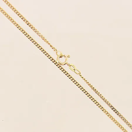 Kedja Pansar, längd 54,5cm, bredd 2mm, skadad länk, 18K Vikt: 7,4 g