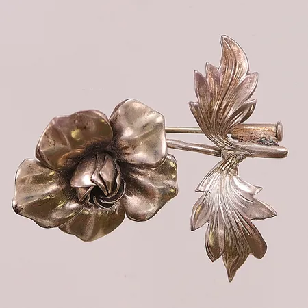 Brosch "blomma", 41mm, 830/1000 Silver 5,4g.
