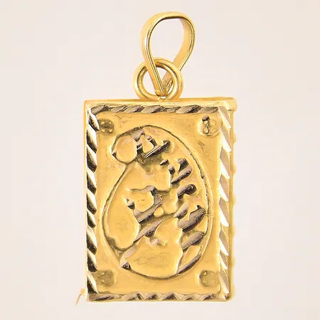 Hänge med mönstrad dekor, 21x11mm, 18K Vikt: 1,5 g
