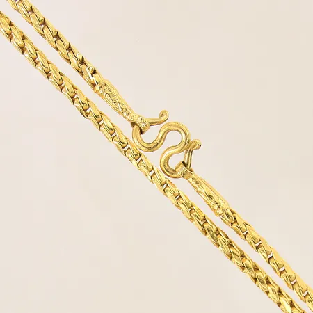 Kedja, längd 51cm, bredd 3mm, Thaiguld, 2 Baht, 23K Vikt: 30,4 g