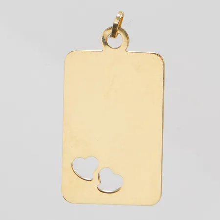 Hänge, bricka, 28,3x14mm, utstansat motiv, satinerad på ena sidan, ograverad, 18K Vikt: 1,2 g