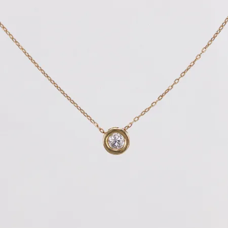 Collier, Ankar, vit sten, längd 46,5cm, bredd 1-7,3mm, 18K Vikt: 2,7 g