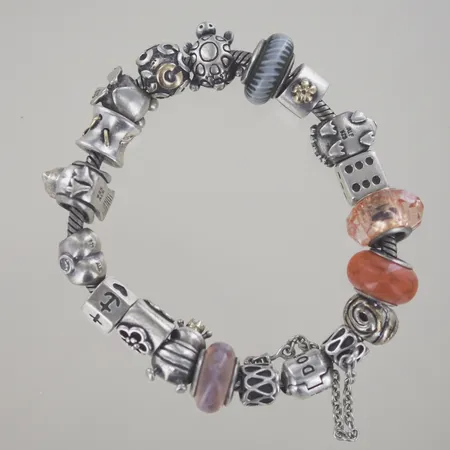 Armband Pandora, längd 18 cm, silver 925/1000 Vikt: 66,8 g