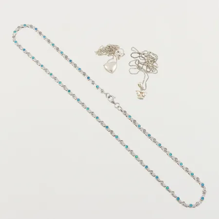 Collier 3 st, silver. Vikt: 18,4 g