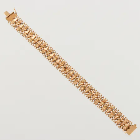 Armband, längd ca 18 cm, bredd 13.7 mm, 18k. Vikt: 23,7 g